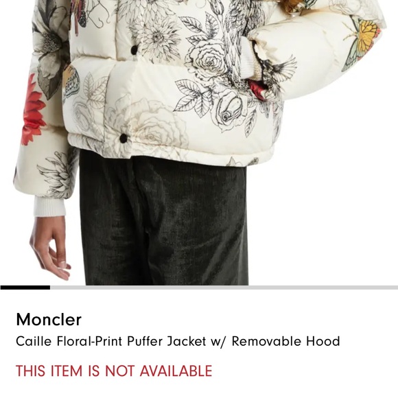 Caille Floral Butterfly Print Moncler Jacket - Picture 10 of 10